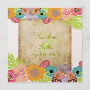 Tropische bruiloft Voeg je achtergrond toe Kaart