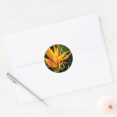 Tropische Bruiloft Vogel van het Paradijs Monogram Ronde Sticker (Envelop)