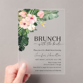 Tropische brunch met het bruid Vrijgezellenfeest Acryl Uitnodigingen (Insitu (Draagbaar))