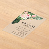 Tropische brunch met het bruid Vrijgezellenfeest Acryl Uitnodigingen (Laagn)