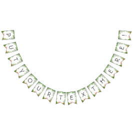 Tropische Bunting Banner met Groene Palmen en Vibr