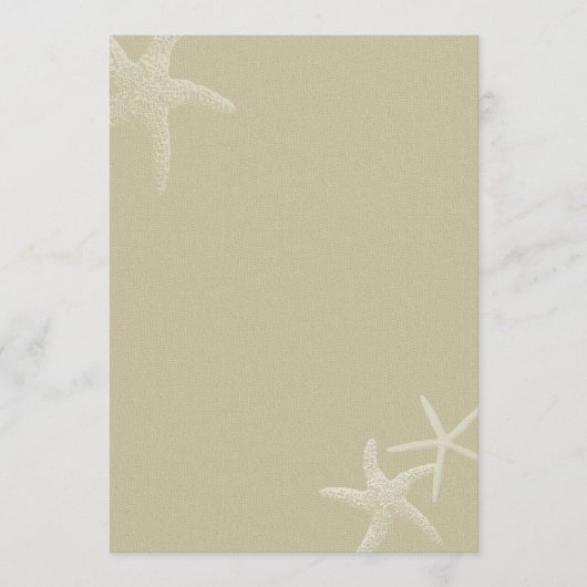 Tropische Burlap Starfish Wedding Fan Program Papi Programma (Voorkant)