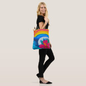 Tropische canvas tas (Op model)