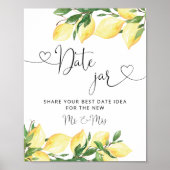 Tropische Citroen Datum Jar Vrijgezellenfeest Post Poster (Voorkant)