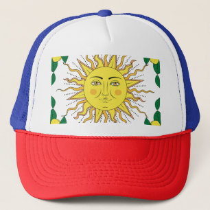 Tropische citroenvruchten, Sun Face. Trucker Pet