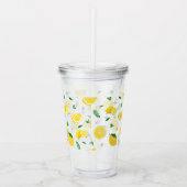 Tropische Citrus zomerverse Oranje citroen Slice Acryl Drinkbeker (Voorkant)