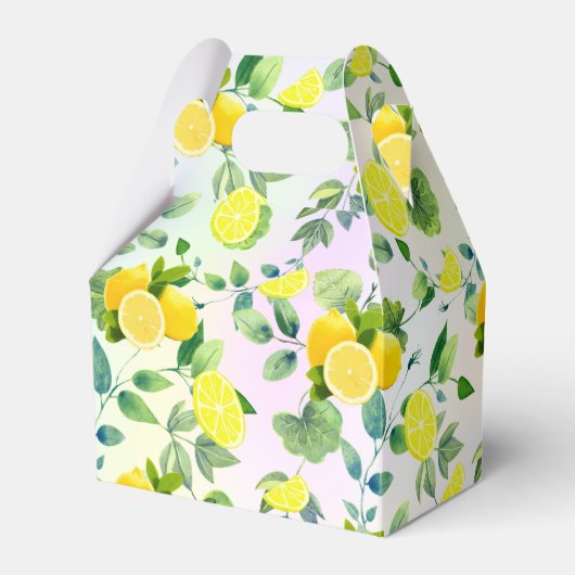 Tropische Citrus zomerverse Oranje citroen Slice Bedankdoosjes (Voorkant Zijde)