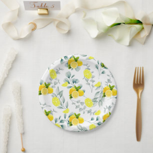 Tropische Citrus zomerverse Oranje citroen Slice Papieren Bordje