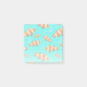 Tropische Clownfish & Bubbles Patroon Post-it® Notes