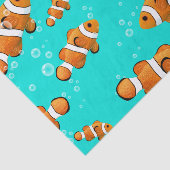 Tropische Clownfish & Bubbles Patroon Tissuepapier (Detail)