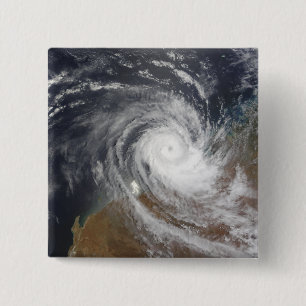 Tropische Cyclone Billy over Australië 2 Vierkante Button 5,1 Cm
