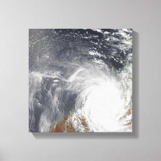 Tropische Cyclone Laurence over Western-Australisc Canvas Afdruk (Voorkant)