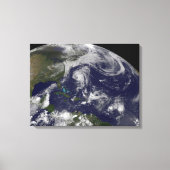 Tropische cyclonen Katia, Lee, Maria en Nate. Canvas Afdruk (Voorkant)