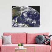 Tropische cyclonen Katia, Lee, Maria en Nate. Canvas Afdruk (Insitu (Woonkamer))