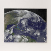 Tropische cyclonen Katia, Lee, Maria en Nate. Legpuzzel (Horizontaal)