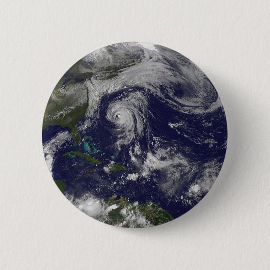 Tropische cyclonen Katia, Lee, Maria en Nate. Ronde Button 5,7 Cm (Voorkant)