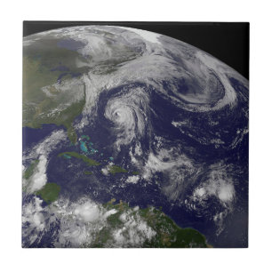 Tropische cyclonen Katia, Lee, Maria en Nate. Tegeltje