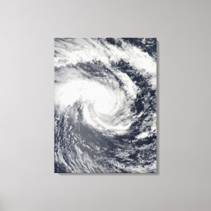 Tropische cycloon Edzani in Zuid-Indische Oce Canvas Afdruk
