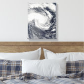 Tropische cycloon Edzani in Zuid-Indische Oce Canvas Afdruk (Insitu (Slaapkamer))