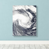 Tropische cycloon Edzani in Zuid-Indische Oce Canvas Afdruk (Insitu (Houten vloer))