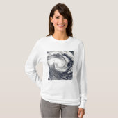 Tropische cycloon Edzani in Zuid-Indische Oce T-shirt (Voorkant volledig)