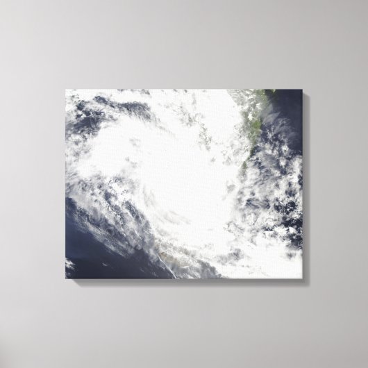 Tropische cycloon Fami hangt boven Madagaskar Canvas Afdruk (Voorkant)