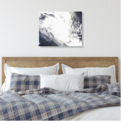 Tropische cycloon Fami hangt boven Madagaskar Canvas Afdruk (Insitu (Slaapkamer))