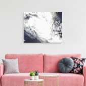 Tropische cycloon Fami hangt boven Madagaskar Canvas Afdruk (Insitu (Woonkamer))