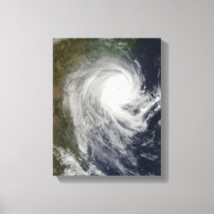 Tropische cycloon Favio over Mozambique Canvas Afdruk