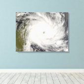 Tropische cycloon Ivan over Madagascar Canvas Afdruk (Insitu (Houten vloer))