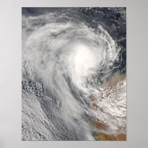 Tropische cycloon Melanie uit Australië Poster