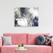 Tropische cycloonen Eric en Fanele Canvas Afdruk (Insitu (Woonkamer))