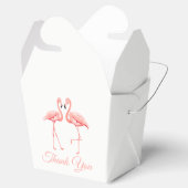 Tropische dank u roze bruiloft flamingo's bruids bedankdoosjes (Geopend)