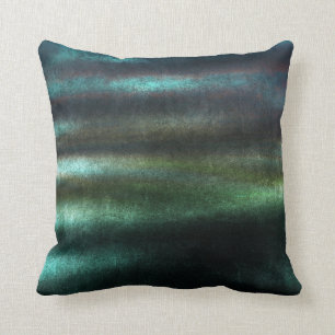 Tropische Deep Wood Green Stripes Velvet Kussen