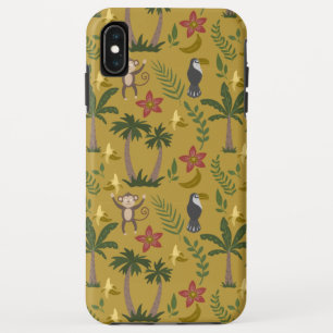 Tropische dieren naadloze patroonaap, ara iPhone XS max hoesje