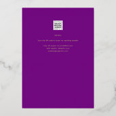 Tropische Disco Trouw Uitnodiging Goud Magenta Fol (Achterkant)