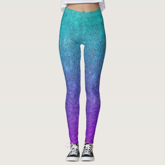 Tropische Dok Glitter Gradiënt afslaan Leggings (Voorkant)