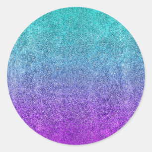 Tropische Dok Glitter Gradiënt afslaan Ronde Sticker
