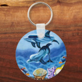 Tropische dolfijnen sleutelhanger (Voorkant)