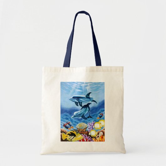 Tropische dolfijnen tote bag (Voorkant)