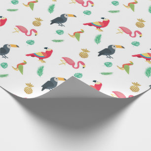 Tropische drager- en ananassappapierreep cadeaupapier