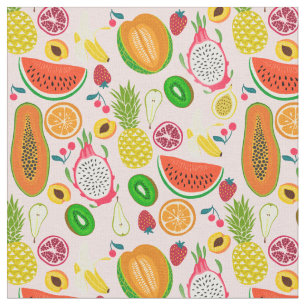 tropische drakenfruit kiwi granaatappel stof