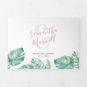 Tropische drievoudig huwelijk uitnodiging (Cover)
