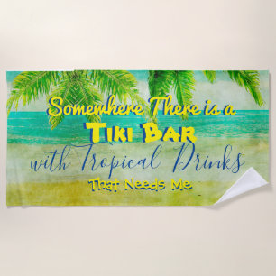 Tropische Drinken Duw extra grote handdoek