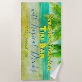 Tropische Drinken Duw extra grote handdoek (Voorkant)