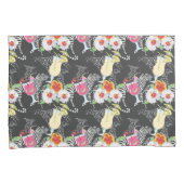 Tropische Drinken met dieren Kussensloop (Voorkant-Rechts)