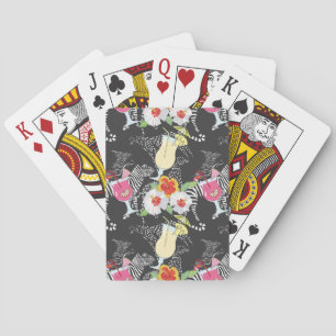 Tropische Drinken met dieren Speelkaarten