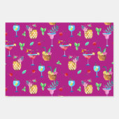 Tropische Drinken voor vlokbedekking papierset Inpakpapier Vel (Voorkant 3)