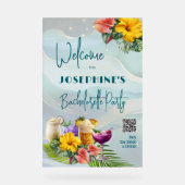 Tropische Drinken vrijgezellenfeest Acryl Bord (Voorkant)