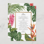 Tropische droom menu (Voorkant / Achterkant)